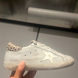 GOLDEN GOOSE SIZE 35 GREY AND LEOPARD